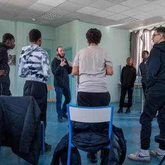 Les jeunes collégiens lors des ateliers "eloquentia" 